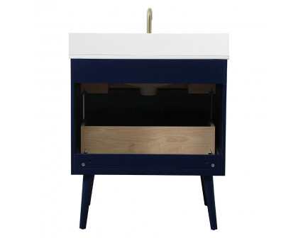 Elegant Bathroom Vanity - Blue (VF41030MBL-BS)