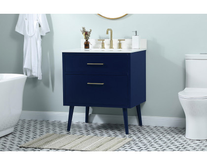 Elegant Bathroom Vanity - Blue (VF41030MBL-BS)