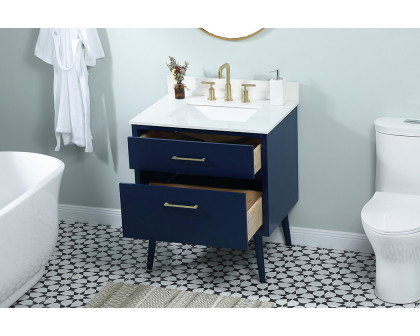 Elegant Bathroom Vanity - Blue (VF41030MBL-BS)