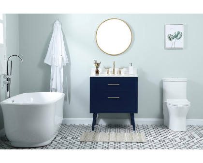 Elegant Bathroom Vanity - Blue (VF41030MBL-BS)