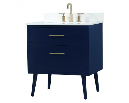 Elegant Bathroom Vanity - Blue (VF41030MBL-BS)