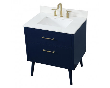 Elegant Bathroom Vanity - Blue (VF41030MBL-BS)