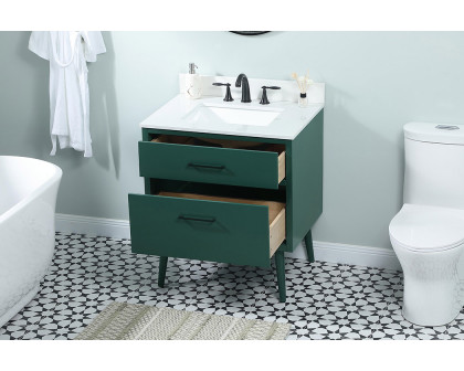 Elegant Bathroom Vanity - Green (VF41030MGN-BS)