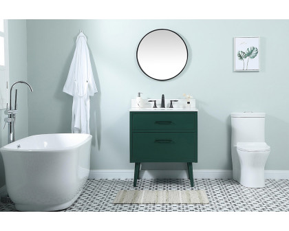 Elegant Bathroom Vanity - Green (VF41030MGN-BS)