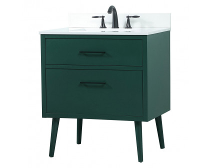 Elegant Bathroom Vanity - Green (VF41030MGN-BS)