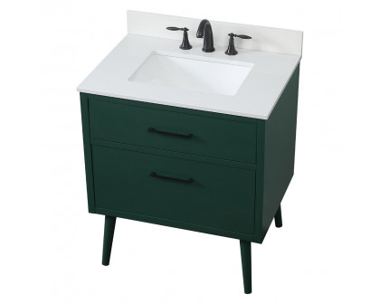 Elegant Bathroom Vanity - Green (VF41030MGN-BS)