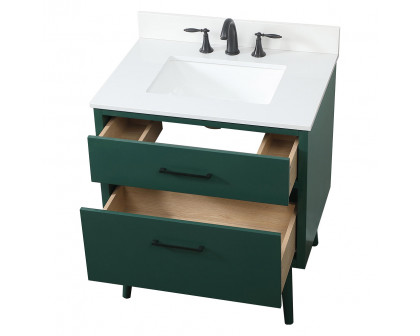 Elegant Bathroom Vanity - Green (VF41030MGN-BS)