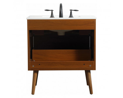 Elegant Bathroom Vanity - Teak (VF41030MTK)