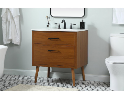 Elegant Bathroom Vanity - Teak (VF41030MTK)