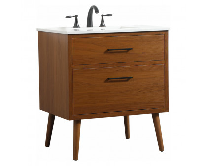 Elegant Bathroom Vanity - Teak (VF41030MTK)