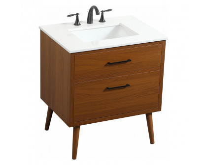 Elegant Bathroom Vanity - Teak (VF41030MTK)