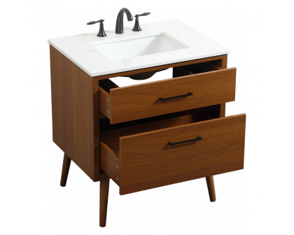 Elegant Bathroom Vanity - Teak (VF41030MTK)