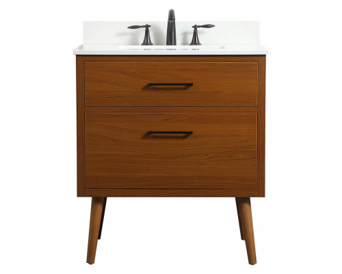 Elegant Bathroom Vanity - Teak (VF41030MTK-BS)