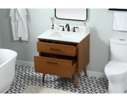 Elegant Bathroom Vanity - Teak (VF41030MTK-BS)