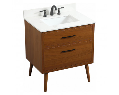 Elegant Bathroom Vanity - Teak (VF41030MTK-BS)