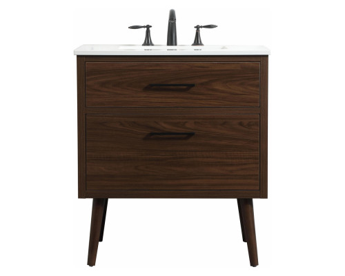 Elegant Bathroom Vanity - Walnut (VF41030MWT)