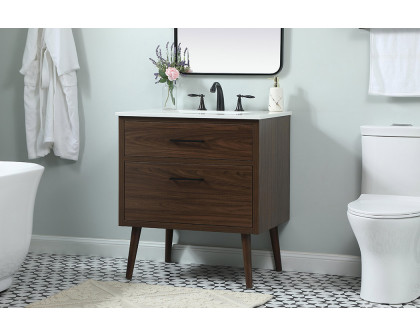 Elegant Bathroom Vanity - Walnut (VF41030MWT)