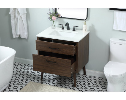 Elegant Bathroom Vanity - Walnut (VF41030MWT)