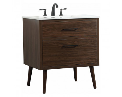 Elegant Bathroom Vanity - Walnut (VF41030MWT)