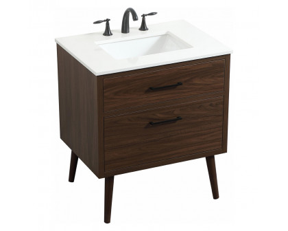 Elegant Bathroom Vanity - Walnut (VF41030MWT)