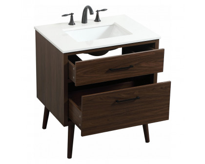 Elegant Bathroom Vanity - Walnut (VF41030MWT)