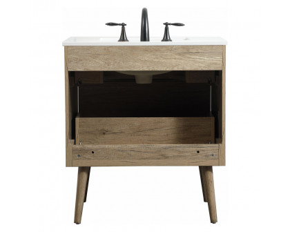 Elegant Bathroom Vanity - Natural Oak (VF41030NT)