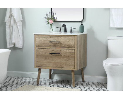 Elegant Bathroom Vanity - Natural Oak (VF41030NT)