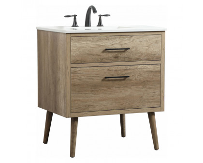 Elegant Bathroom Vanity - Natural Oak (VF41030NT)