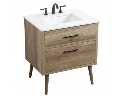 Elegant Bathroom Vanity - Natural Oak (VF41030NT)