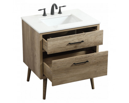 Elegant Bathroom Vanity - Natural Oak (VF41030NT)