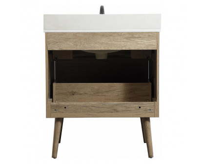 Elegant Bathroom Vanity - Natural Oak (VF41030NT-BS)