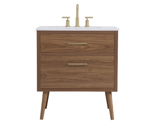 Elegant Bathroom Vanity - Walnut Brown (VF41030WB)