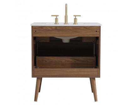 Elegant Bathroom Vanity - Walnut Brown (VF41030WB)