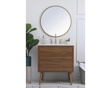 Elegant Bathroom Vanity - Walnut Brown (VF41030WB)