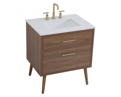 Elegant Bathroom Vanity - Walnut Brown (VF41030WB)