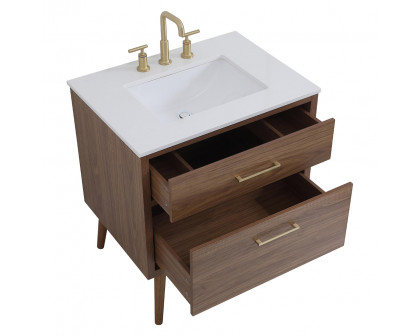 Elegant Bathroom Vanity - Walnut Brown (VF41030WB)