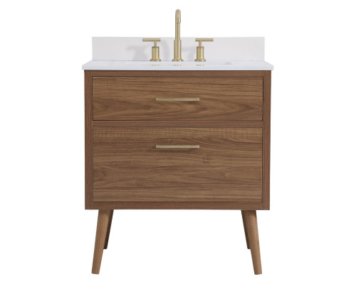 Elegant Bathroom Vanity - Walnut Brown (VF41030WB-BS)