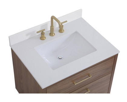 Elegant Bathroom Vanity - Walnut Brown (VF41030WB-BS)