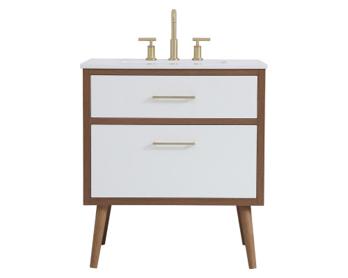 Elegant Bathroom Vanity - White (VF41030WH)