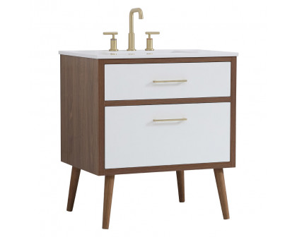 Elegant Bathroom Vanity - White (VF41030WH)