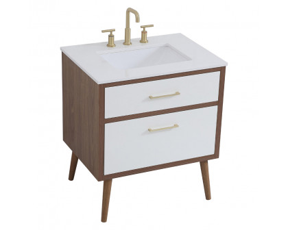 Elegant Bathroom Vanity - White (VF41030WH)