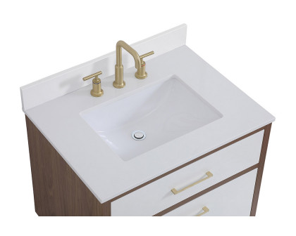 Elegant Bathroom Vanity - White (VF41030WH-BS)