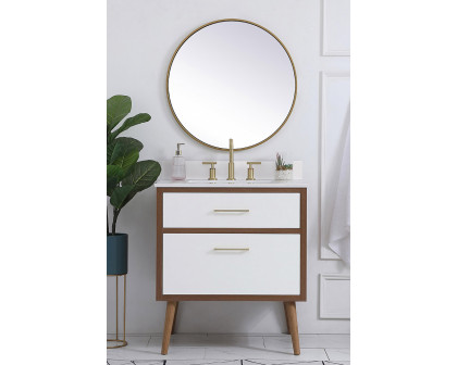 Elegant Bathroom Vanity - White (VF41030WH-BS)