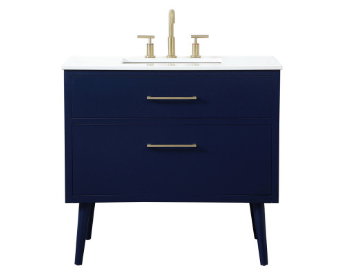 Elegant Bathroom Vanity - Blue (VF41036MBL)