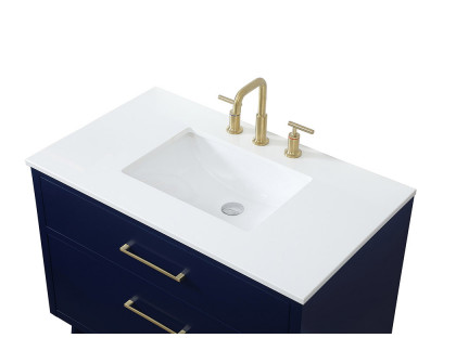 Elegant Bathroom Vanity - Blue (VF41036MBL)