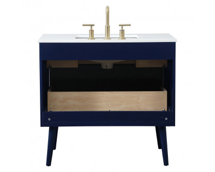 Elegant Bathroom Vanity - Blue (VF41036MBL)