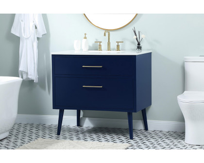 Elegant Bathroom Vanity - Blue (VF41036MBL)