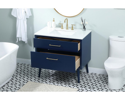 Elegant Bathroom Vanity - Blue (VF41036MBL)