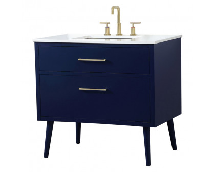 Elegant Bathroom Vanity - Blue (VF41036MBL)