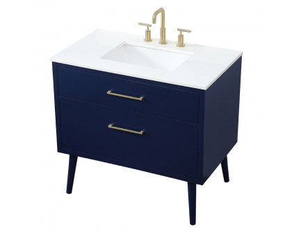 Elegant Bathroom Vanity - Blue (VF41036MBL)